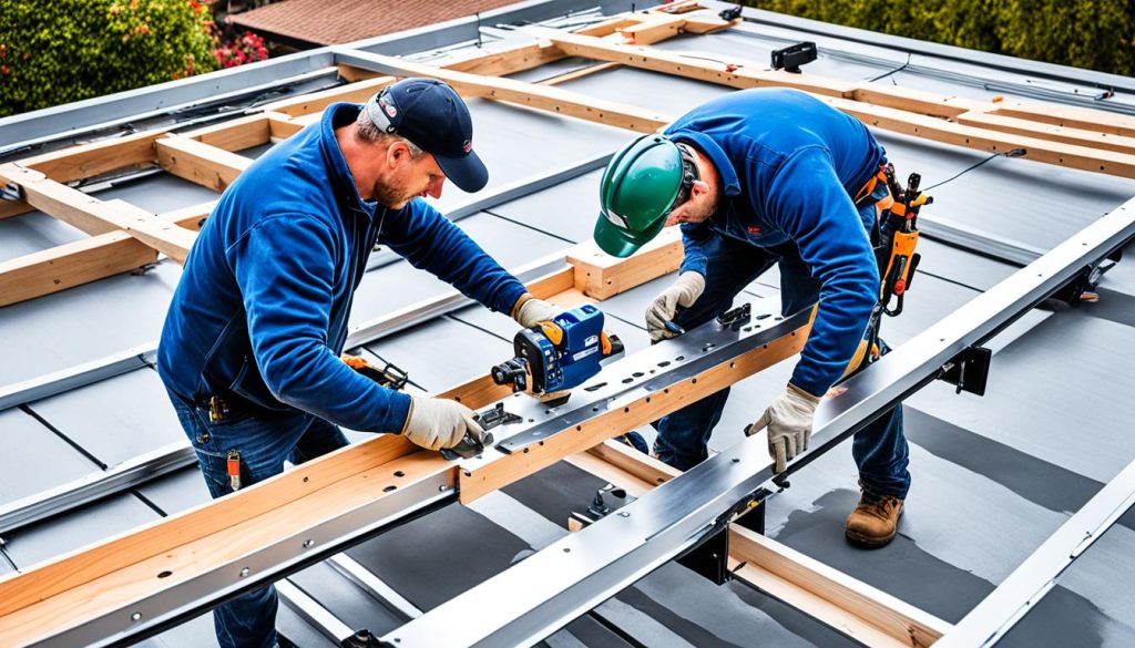 Terrassenüberdachung Montage