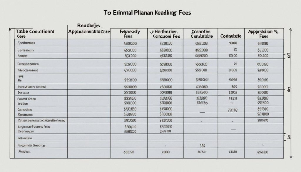 Einreichplan Kostenübersicht