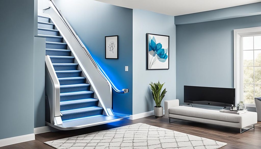 Modernes Design des Treppenlifts