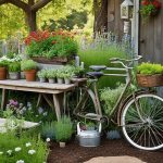 Garten mit alten Sachen dekorieren - Ideen