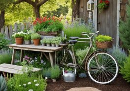 Garten mit alten Sachen dekorieren - Ideen