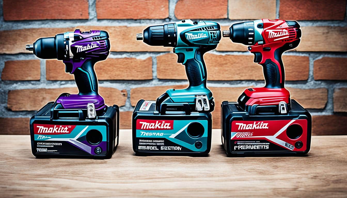 Unterschiede & Bedeutung der Makita Farben rot, weiß, lila und schwarz