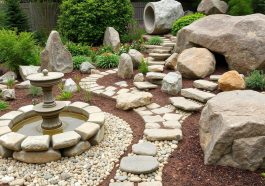 gartenideen mit steinen