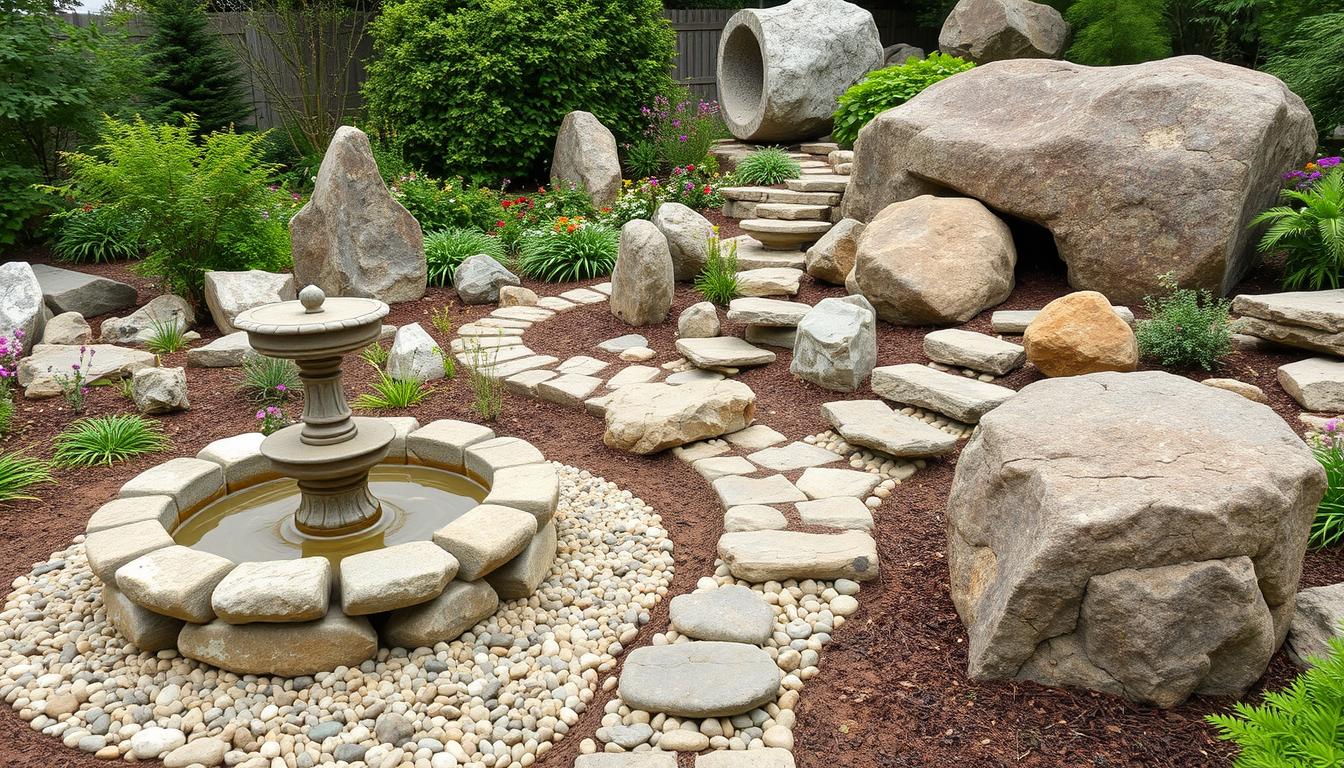 gartenideen mit steinen