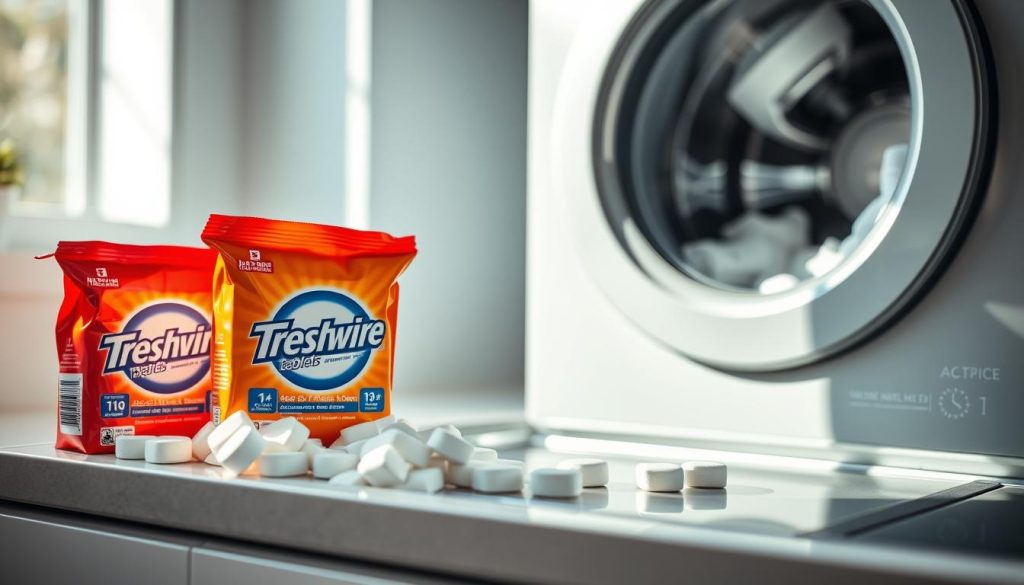 Spülmaschinentabs zur Reinigung der Waschmaschine Spülmaschinentabs zur Reinigung der Waschmaschine