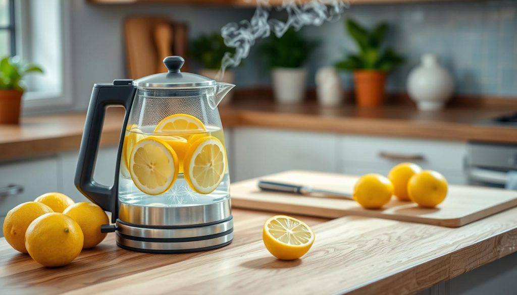 Wasserkocher entkalken mit Zitrone