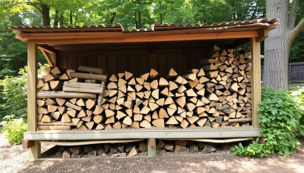 Aufbewahrungsdauer von Brennholz durch richtigen Untergrund optimieren