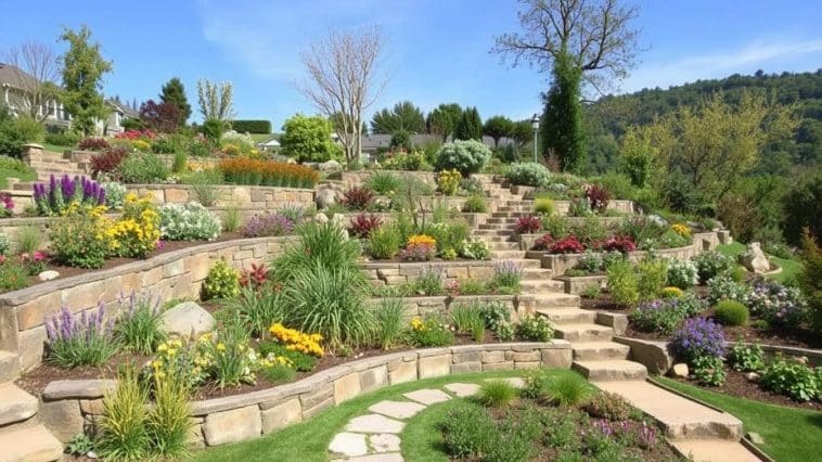 gartenideen am hang