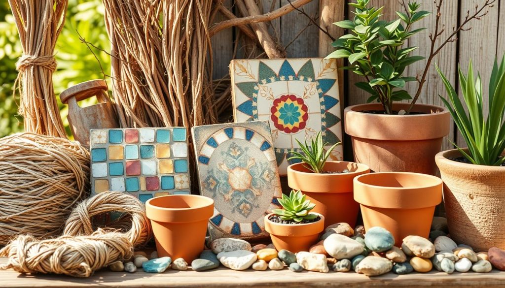 Materialien DIY Gartendeko