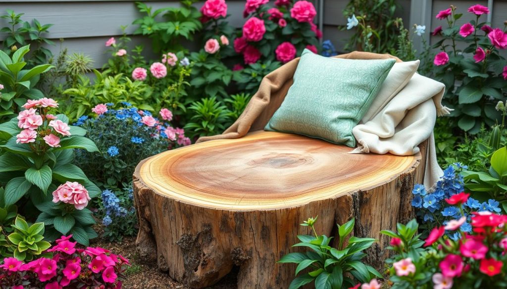 baumstumpf gartenmöbel