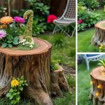 gartenideen baumstamm