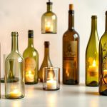 Leere Weinflaschen kreativ als Lampen oder Lichterdekoration nutzen