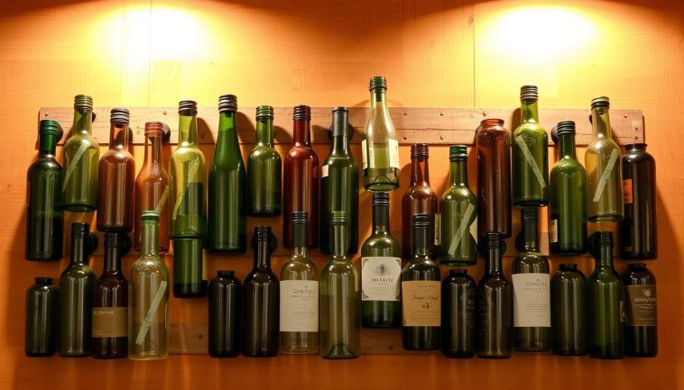 Wie bastle ich aus alten Weinflaschen eine einzigartige Wanddekoration?