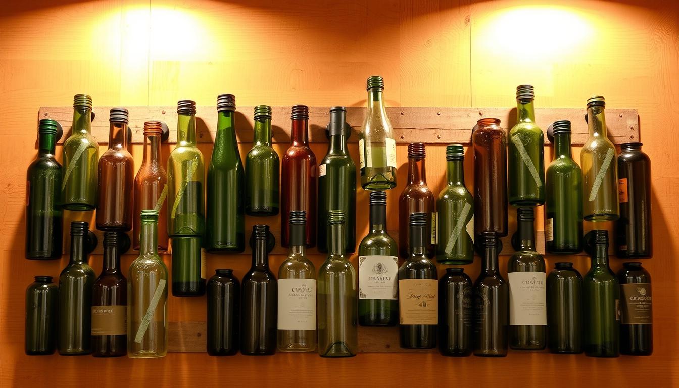 Wie bastle ich aus alten Weinflaschen eine einzigartige Wanddekoration?