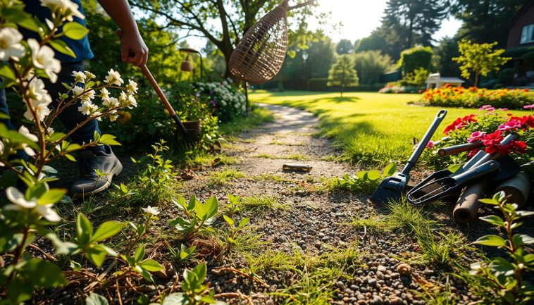 Was tun gegen Unkraut auf Gartenwegen?