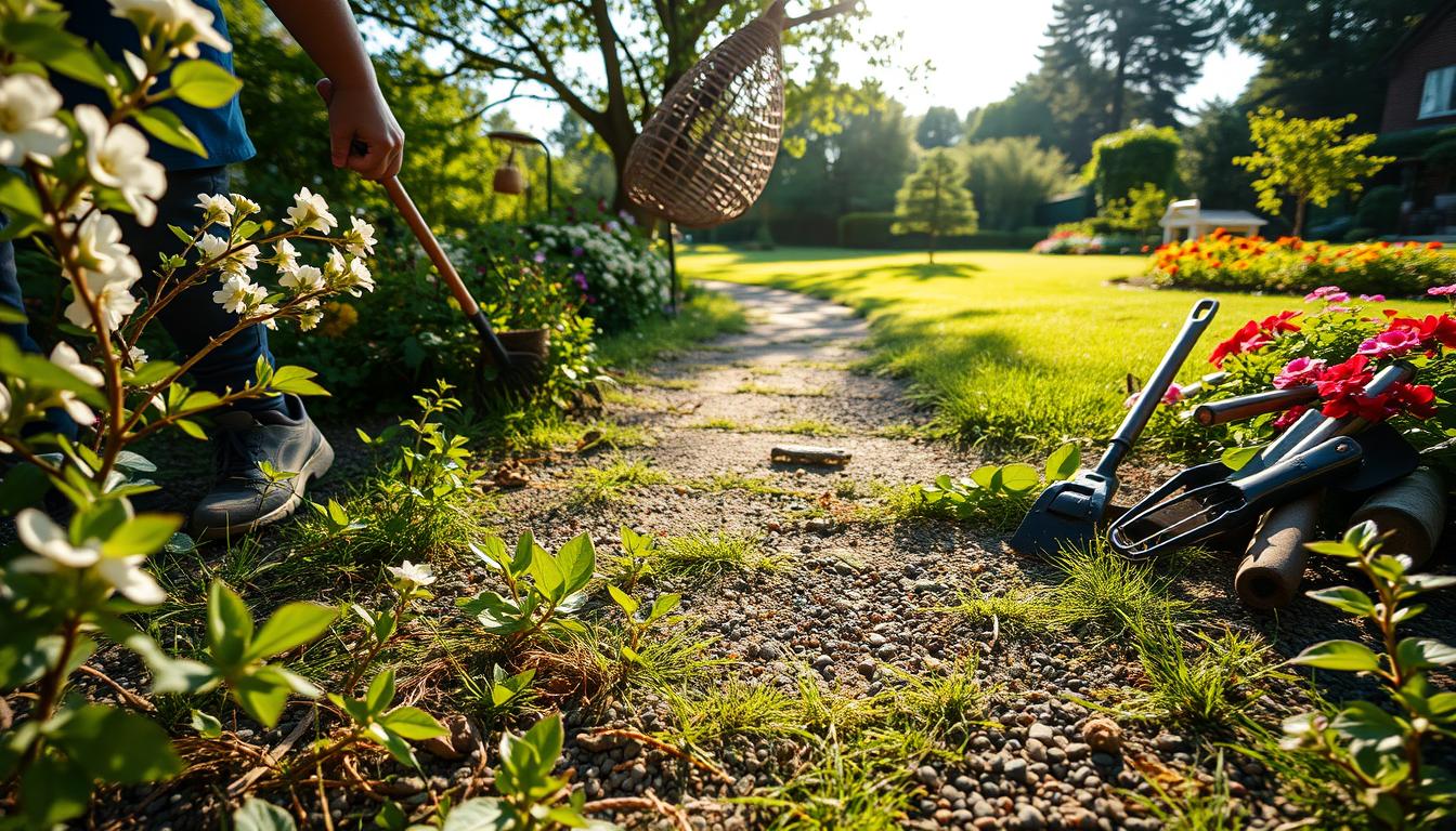 Was tun gegen Unkraut auf Gartenwegen?